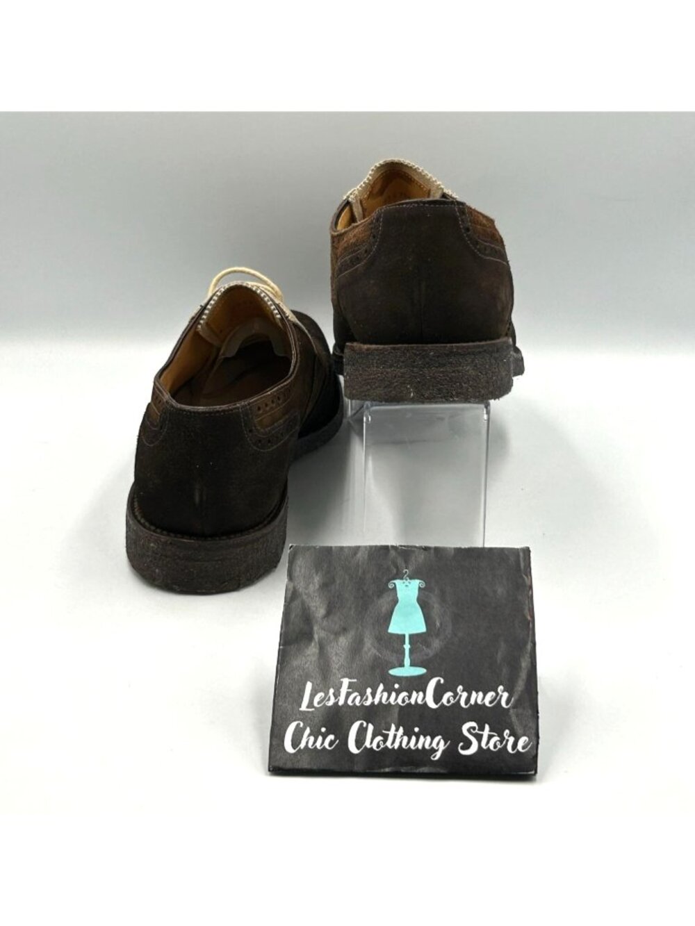Peal & Co. For Brooks Brothers Men Brown Suede Wingtip Oxford Shoes Sz 11D 3268 - Picture 5 of 16